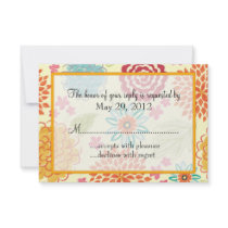 Watercolor Floral Wedding Invitation