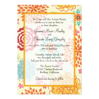 Watercolor Floral Wedding Invitation