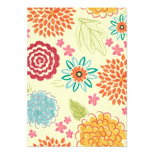 Watercolor Floral Wedding Invitation