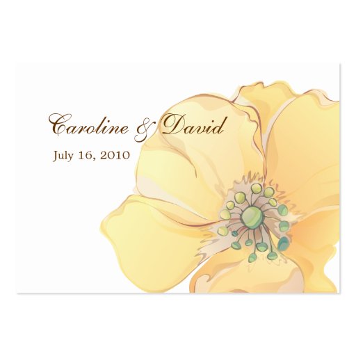 Watercolor Florals Favor Tag Business Card Template (front side)