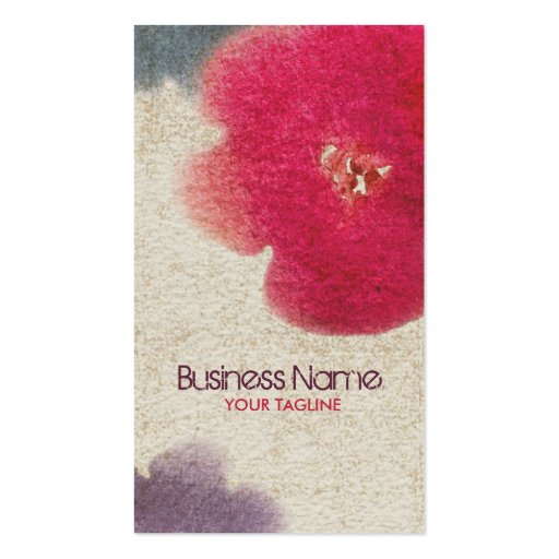 Watercolor Flower Business Card