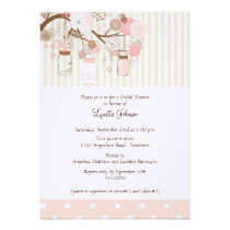 Watercolor Flowers and JarsBridal Shower invitations
