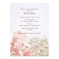 Watercolor Flowers Bridal Shower Invitation invitations