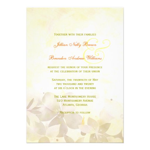 Watercolor Flowers Cute Spring Wedding Invitations