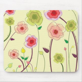 Watercolor Flowers mousepad