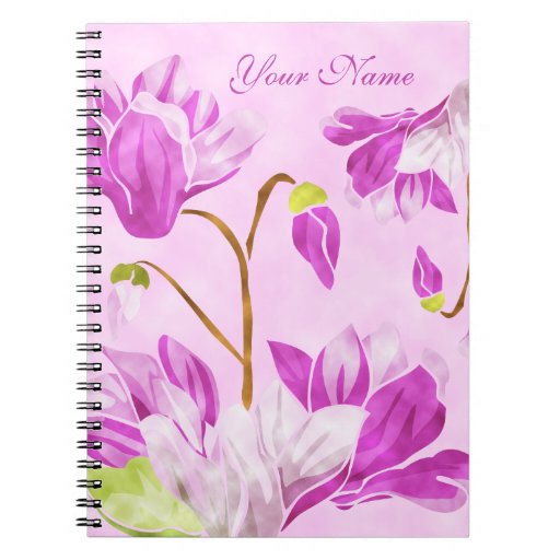 Watercolor Flowers Personalized Notebook