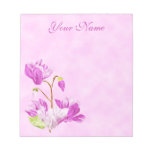 Watercolor Flowers Personalized Notepad