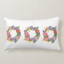Watercolor Flowers Pillow pillows