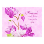 Watercolor Flowers Postcard