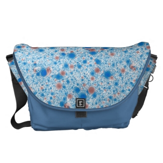 Watercolor Fluid Flowers Large Messenger Bag