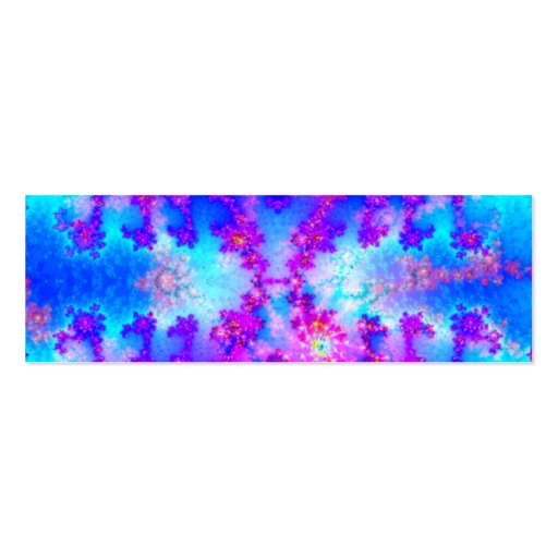 Watercolor Fractal Bookmark Business Card (front side)