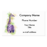 Watercolor Giraffe 1 Business Card Templates