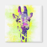Watercolor Giraffe 2 Refrigerator Magnets
