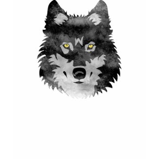 Watercolor Grey Wolf shirt