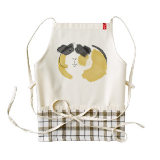Watercolor Guinea Pig Zazzle HEART Apron
