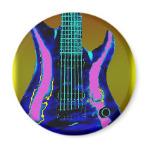 Watercolor Guitar magnets