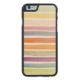 Watercolor hand painted brush strokes, banners. carved® maple iPhone 6 slim case