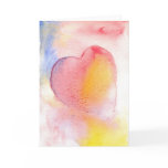 heart, valentine, watercolor, greeting, card,