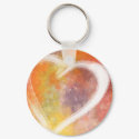 Watercolor heart keychains
