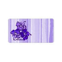 Watercolor Hibiscus Address Labels