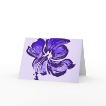 Watercolor Hibiscus Greeting Card