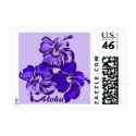 Watercolor Hibiscus Postage Stamps stamp
