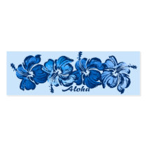 Watercolor Hibiscus Save The Date Bookmark Business Card Template