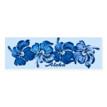 Watercolor Hibiscus Save The Date Bookmark Business Card Template