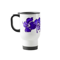 Watercolor Hibiscus Travel Mug