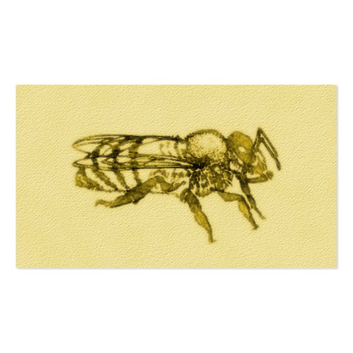 Watercolor Honey Bee Business Card (front side)
