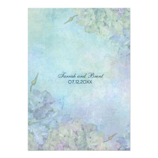 Watercolor Hydrangea Floral Wedding Custom Announcement