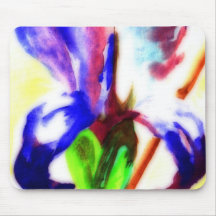 Watercolor Iris - WithAnF Fine Art Mouse Pad