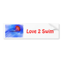Watercolor Jellyfish Bumper Sticker