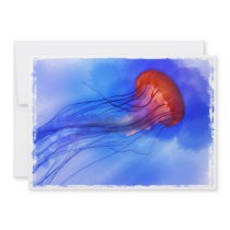 Watercolor Jellyfish Personalized Invite