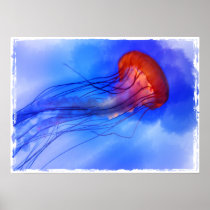 Watercolor Jellyfish Posters