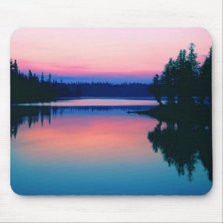 WATERCOLOR LAKE mousepad