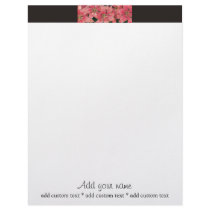 Watercolor Lilies on Black letterhead