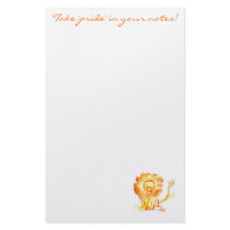Watercolor Lion Stationary Stationery Design