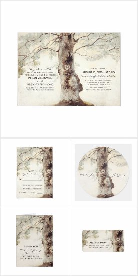 Watercolor Love Tree Rustic Wedding Announcement Matching Set” /> </a> 

  <a href=