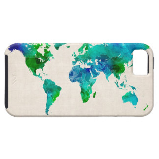 Map Of The World Iphone 5c Case Watercolor Map of the World Map iPhone SE/5/5s Case