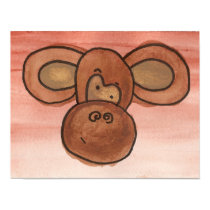 Watercolor Monkey Poster posters by sarahwolf2 Watercolor Monkey Poster posters