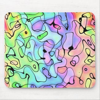 watercolor mosaic mousepad