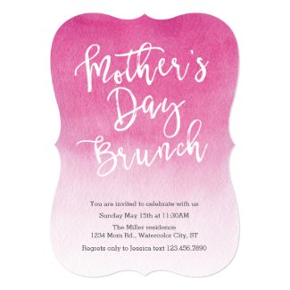 Watercolor Mother's Day Brunch Invitation