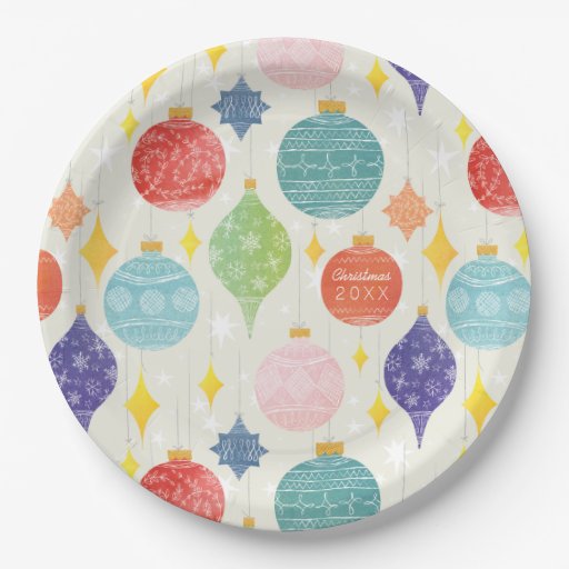 watercolor ornament christmas custom text paper plate zazzle watercolor ornament christmas custom text paper plate zazzle