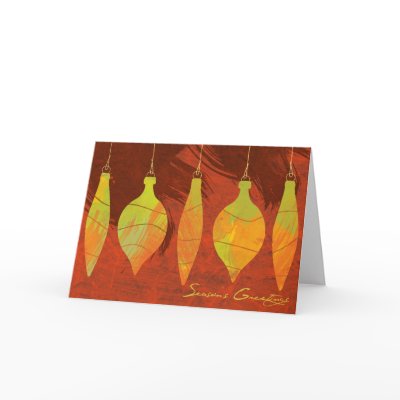 Watercolor Ornaments Holiday Greeting Cards by karyn_lewis