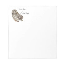 Watercolor Owl, Custom Name Bird, Nature