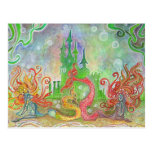 Watercolor Painting Mermaid Lagoon - Postcards