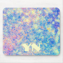 Watercolor Paisley monogram Mousepads
