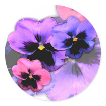 Watercolor Pansies stickers