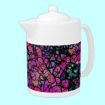 Watercolor Parade teapots